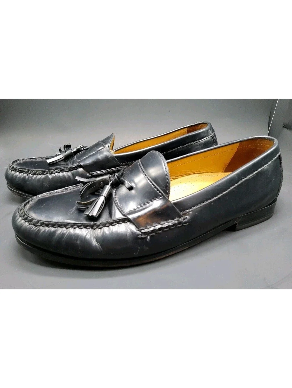 COLE HAAN NikeAir Tassel Loafers C06587 Slip On Dress Shoes Men's 10.5M Black